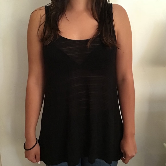 Zara Black Tank with Back Detail - Picture 5 of 7